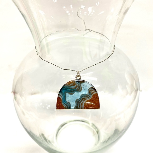 HANDMADE Tiered Resin Art and Sand Pendant - Picture 5 of 10